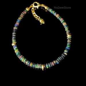 Bracelet à breloques en cristal éthiopien avec perles lisses, bijoux tendance et élégants, cadeau unisexe pour les occasions de fête - Product Image 5