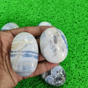 Piedra de piedra ovalada de Rodocrosita azul de alta calidad Natural, piedra de esquelita ovalada, forma de mezcla de cristal liso a granel para joyería, regalos de amor popular - Product Image 5