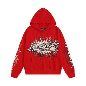 Hell Star Fashion Brand Sweat à capuche pour homme, imprimé oversize, en molleton anti-rétrécissement 100% coton 400g, sans doublure, manches longues, collection automne - Product Image 4