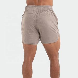 Short de sport en maille double épaisseur couleur avec logo personnalisé short en maille pour hommes de jogging d'été vierge vente en gros - Product Image 6