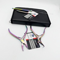 Kit de salon de coiffure professionnel de haute qualité en acier inoxydable de qualité chirurgicale, outils d'extension de cheveux à fixation solide, micro-plasma arc-en-ciel