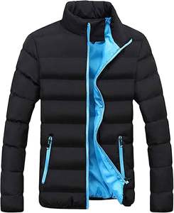 Veste matelassée matelassée imperméable d'hiver à col montant pour hommes Veste matelassée d'extérieur pour hommes Blouson aviateur pour hommes - Product Image 6