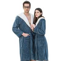 Acheter Robe de Spa Professionnelle Unisexe en Velours de Coton pour Couples Peignoir en Velours pour Hommes Peignoir Respirant Service OEM Vêtements de Nuit