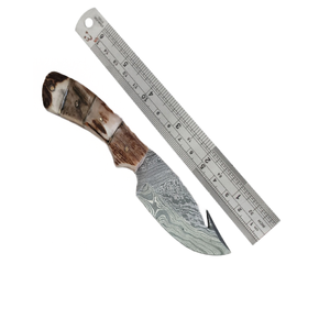 Customised High Carbon Steel Damascus Fixed <b>Knives</b> Wood <b>Bone</b> <b>Handle</b> Multi-functional Best Skinning <b>Knife</b> Camping Tools EDC - Product Image 6