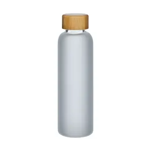 ขวดแก้วฝ้าแบบส่วนตัวพร้อมไม้ไผ่ ของขวัญส่งเสริมการขายแบบกำหนดเองได้ - Product Image 2