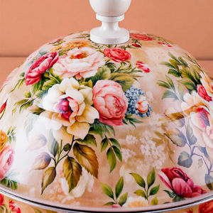 Floral Enamel Stainless Steel Insulated <b>Hot</b> Pot Non-Stick Durable <b>Food</b> Warmer Casserole Gold Handles Best Price Serving Dish - Product Image 6