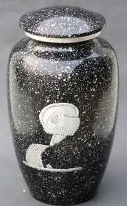 Cremation Urn <b>for</b> Human Adults Pets Large Decorative Urns <b>for</b> Memorial Keepsake Urn <b>for</b> <b>Ashes</b> Color Black - Product Image 3