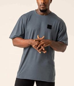 Nueva Camiseta de algodón orgánico 100% de gran tamaño de verano para hombres Diseño sólido liso con peso de 240 gramos y técnicas bordadas - Product Image 1