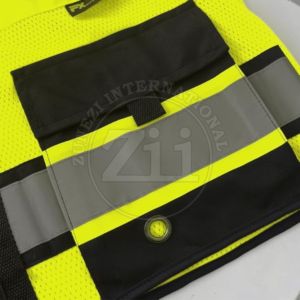 Chaleco reflectante impermeable amarillo de poliéster de alta visibilidad ANSI clase 2, logotipo personalizado para seguridad en la construcción, ropa de seguridad en el trabajo - Product Image 6