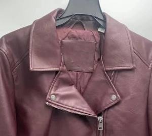 เสื้อแจ็กเก็ตหนังแท้สำหรับผู้หญิงผ้าสแปนเด็กซ์กันลมมีซิปเป็นมิตรกับสิ่งแวดล้อม MS-JS-109 - Product Image 5
