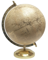 Globe terrestre en métal artisanal éducatif pour la maison ou le bureau, design classique, décoration artistique, marque PRIME SOURCE INDUSTRIES, logo personnalisable