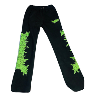 Pantalones Deportivos Acampanados para Hombre, de Alta Calidad, Estilo Urbano, Diseño Holgado con Doble Cintura, Decoración Pintada, 100% Personalizados - Product Image 1