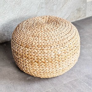 Prix de gros, tabouret en jacinthe d'eau, repose-pieds naturel, pouf écologique, tabourets - Product Image 2