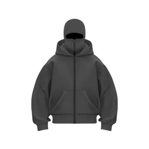 2025 vente chaude tendance mode Ninja-masque sweat à capuche zippé Streetwear Style meilleure qualité cagoule avec col à capuche pour l'hiver - Product Image 3