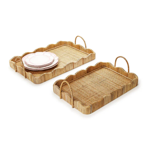 Popular Now Utensilios de cocina Decoración Bandeja de servicio de ratán Bandeja de ratán artesanal para fiesta Artículo más nuevo al por mayor de Vietnam - Product Image 3