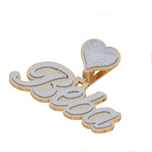 จี้เพชรมออิสซาไนต์ที่มีชื่อเสียงและเครื่องประดับเงินมีสีทรงกลมแวววาว VVS2ตัดหรูหราทันสมัยเครื่องประดับฮิปฮอประดับพรีเมี่ยม - Product Image 3