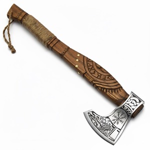 Hermosa Hacha Vikinga Nórdica Hecha a Mano, Hacha Barbuda, Hacha Leviatán Larga, Hacha Vikinga, Hacha de Cosplay, Hacha Berserker - Product Image 3