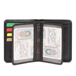 Nuevo diseño logotipo personalizado RFID bloqueo piel de vaca cuero de grano completo regalo billetera Crazy Horse hombre billetera de cuero genuino - Product Image 3