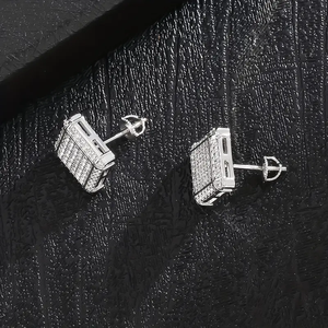 Pendientes de Aro de Plata de Ley 925 con Diamantes Cultivados en Laboratorio, Ecológicos y Plateados en Plata - Regalo - Product Image 1