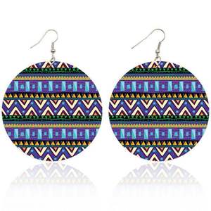 ต่างหูสไตล์แอฟริกันพิมพ์ลายทำด้วยมือดีไซน์ใหม่ - Product Image 6