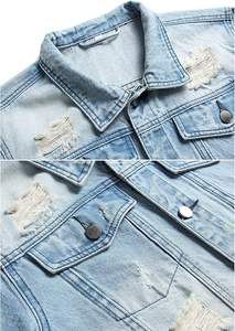 Veste en jean vintage pour hommes, manteau de moto léger et décontracté, veste en jean mince et chaude - Product Image 4