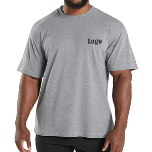 T-shirt de sport surdimensionné de luxe pour hommes, couleur unie, impression de logo personnalisée, respirant, séchage rapide, directement à l'usine, OEM, grande taille - Product Image 5