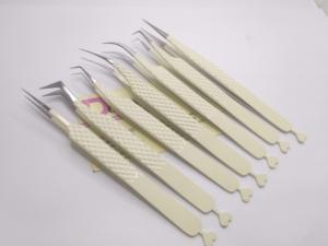 Pinzas de pestañas con etiqueta personalizada privada profesional, mango de diseño en forma de corazón con agarre de diamante, pinzas de pestañas postizas más vendidas - Product Image 3