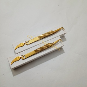 Pince à épiler japonaise GETUP BROSONS IMPEX de haute qualité, anti-magnétique, durable, avec pointe de 10 mm en diamant plaqué or à 90 degrés - Product Image 4