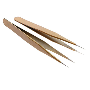 Pinzas profesionales de Extensión de pestañas de acero inoxidable hechas en Pakistán Diseño de logotipo personalizado para uso en belleza - Product Image 4