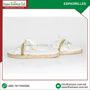 Espadrilles luxueuses en daim à cravate à la cheville meilleure qualité toile chaussures imprimées légères à la mode pour les mariages d'été à feuilles persistantes - Product Image 3
