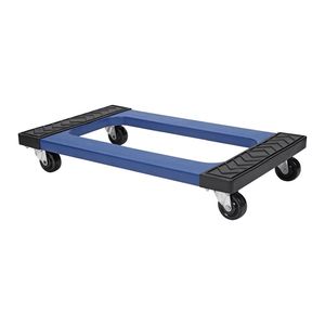 30 pulgadas X 18 pulgadas., 1000 libras. Capacidad Polipropileno <span class=keywords><strong>Dolly</strong></span> Plástico Uso general <span class=keywords><strong>Dolly</strong></span> Azul - Product Image 1