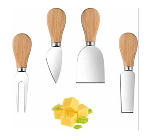 New Look 2024 manche en pierre de marbre transparent et acier inoxydable design moderne ensemble de couteaux à fromage faits à la main couverts de cuisine - Product Image 5