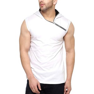 2025 fermeture éclair sans manches hommes Gym Hoodies meilleure qualité entraînement Fitness vente chaude Gym à capuche débardeurs hommes OEM ODM Service - Product Image 1