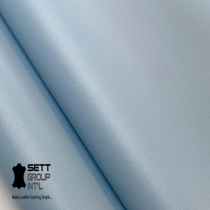 เข็มขัด100% หนังวัวแท้สีฟ้าอ่อนหนังวัวฟอกฝาดขนาด0.7-1.5มม. หนังลูกวัวแท้สำหรับกระโปรง - Product Image 1