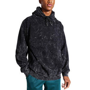 Best Supplier's Wholesale Acid Wash Men's <b>Hoodie</b> Custom Made Streetwear Solid Color Print Hooded Size <b>3XL</b> for Winter Hot Sale - Product Image 1