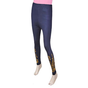 Jersey ajustado estampado azul marino para mujer, talla XL - Product Image 4