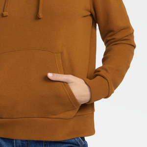 Sweat à capuche respirant à manches longues pour femme avec poche en polaire, logo sur le devant, style streetwear en toile pour la saison hivernale - Product Image 5