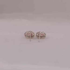 Boucles d'oreilles clous demi-cerceau en or jaune massif 14 carats avec diamants CVD taille octogonale radiant de 4,41 carats au total, cadeau pour femme - Product Image 4