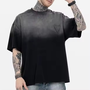 Logo personnalisé grande taille microfibre coton T-Shirt en gros OEM fermeture éclair lourde surdimensionnée conception bon fabricant T-Shirt - Product Image 4