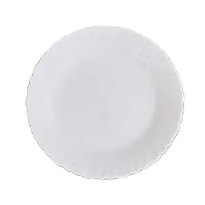 Top Selling Dinnerware Set Sublimation White Ceramic Flat Dinner Plates for Wedding Restaurant Party Hotel