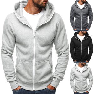 Best Selling Men's Solid Breathable Hoodies Long Sleeves High Quality Cotton/Polyester Winter Warmth Fashionable Streetwear - Product Image 1