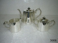 Service à thé de luxe de haute qualité en argent plaqué, écologique, 1000 ml, avec tasse et soucoupe, pour hôtel et restauration