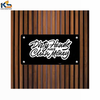 Autocollant mural numérique personnalisé en vinyle PVC 4x3 pouces, résistant aux UV, imperméable, réutilisable, haute qualité, motif 'Dirty Hands Make Clean Money'