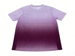 Camiseta Deportiva con Rayas Degradadas para Hombre y Mujer, de Secado Rápido, Transpirable, para Correr, Hacer Ejercicio, Gimnasio, Absorbe la Humedad, Ropa Deportiva Informal - Product Image 2