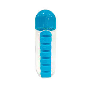 Boîte à pilules Myrva en plastique bleu, étui de rangement hebdomadaire pour 7 jours, pour l'organisation des médicaments - Product Image 1
