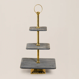 Fabricant de confiance, support à gâteau en bois moderne, table de service minimaliste, cuisine, salle à manger, présentation de célébrations, élégant - Product Image 5