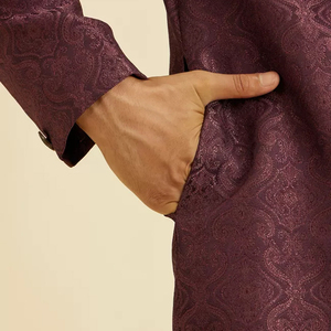 ชุดสูทผ้าไหมเชอร์วานิทำมือคุณภาพสูงสำหรับผู้ชายชุดสูทแบบมีปกกระดุมสำหรับงานแต่งงานงานปาร์ตี้ชาติพันธุ์2025หรูทำด้วยมือคุณภาพสูง - Product Image 2