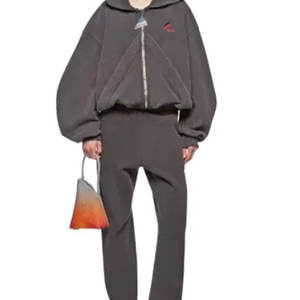 Sweat à capuche zippé personnalisé de haute qualité, effet délavé, pour homme, en polyester/coton, respirant, séchage rapide, mode décontractée hiver - Product Image 2