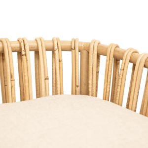 Tabouret de bar Amara noir en bois de teck avec corde tissée finition naturelle pour les restaurants à l'intérieur et à l'extérieur - Product Image 5