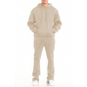 Streetwear personnalisable pour homme Survêtement à capuche uni à manches longues Survêtement évasé coupe-vent de haute qualité Taille XL - Product Image 1